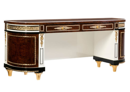 Elegant Two-Tone Desk with Luxurious Accents – High-quality home furnishing