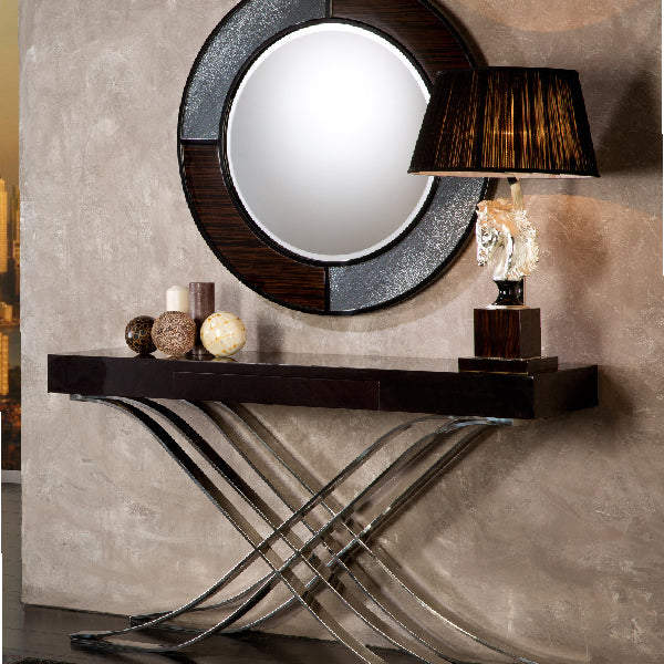 Elegant Console Table Display with Mirror and Stylish Lamp – High-quality home furnishing